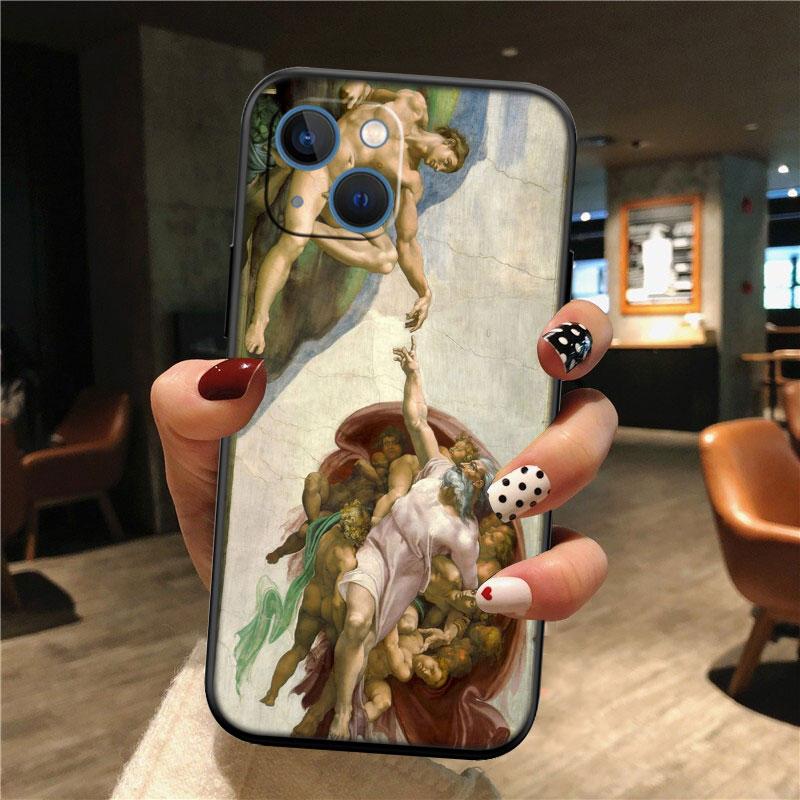 IK31 Fresko Adam Skulptur Engel Neue High-End Muschel Handyhülle für Redmi Note 13 14 Pro+ Plus A3 A3X 13X 13C 13R 14S 14C 14R