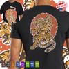 Japanese Tiger Old School T Shirt Printed Back/Front Vintage Tattoo Clothing