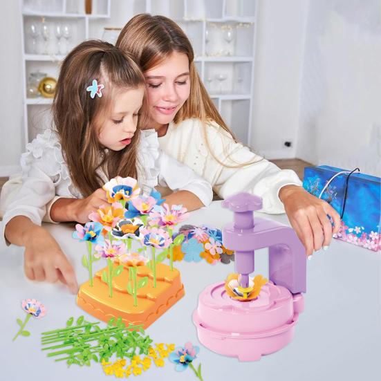 1 Set DIY Fabric Flower Bouquet Kit Kids Handmade Colorful Flower Making Toy Toddlers Girls Educational Floral Bouquet Arts Crafts Activities Toy