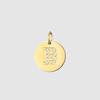 CARLIDANA Classique Minimaliste Alphabet 26 Breloques Lettres en Cristal Collier Pendentif Rond Lettre Acier Inoxydable Collier DIY
