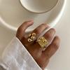 Jieding Stainless Steel European & American Exaggerated Rings - High-End Titanium Steel Jewelry with Niche Design.