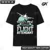 World Most Fantastic Flight Attendant Stewardess Oversized Graphic Printed T Shirt Men  Designer Gothic Style