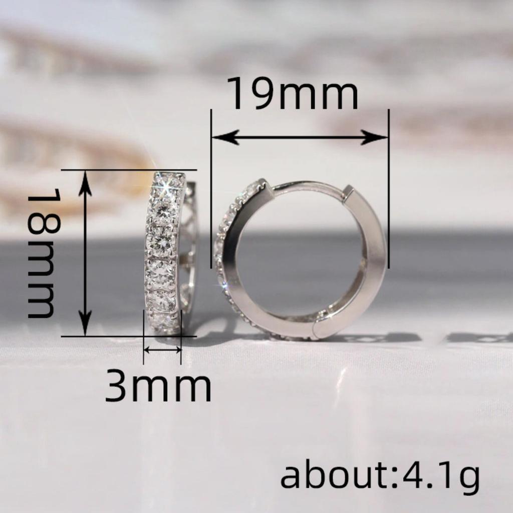 Pave Set Small Huggie Hoop Earrings for Women Sparkling Channel Set Stone Minimalist Daily Wear Earrings Jewelry