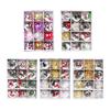 12 Pcs Clear Christmas Ball Ornaments 2.36" Shatterproof Plastic Hanging Xmas Tree Baubles Set with Stuffed Decorations for Holiday Party Home Decor