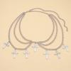 Eur American Fashion Cross Pendant Waist Chain With Layered Body Chain For Adults