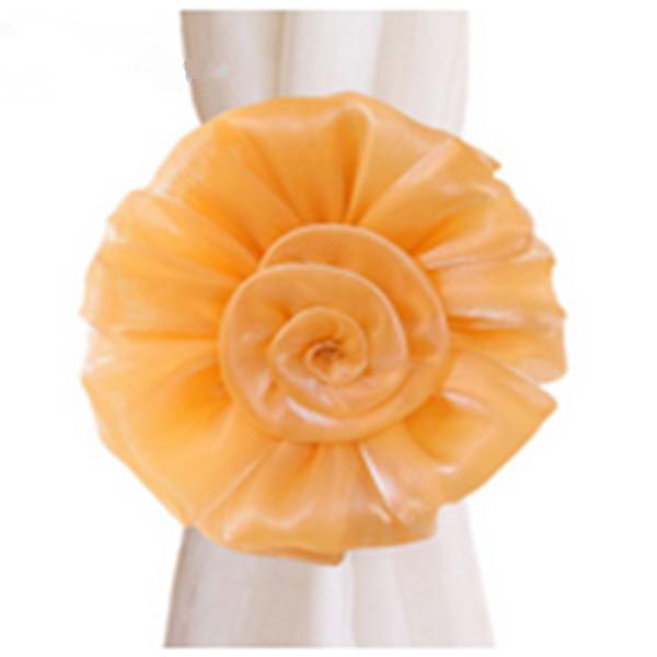 

1 Pair Lace Flower Buckle Bundle Belt Window Curtain Accessories Decoration 17cm жёлтый