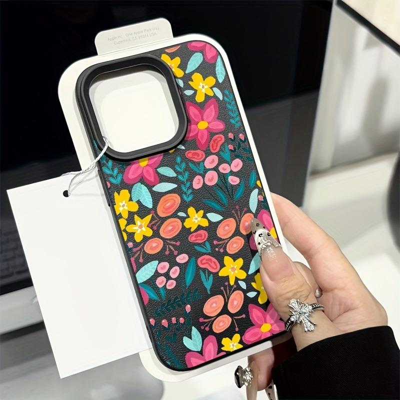 Flower Lichee Pattern Phone Case For iPhone 17 16 15 14 Pro Max 13 12 11 XS X XR 16E 16 Plus Air Shockproof Soft Silicone Cover