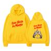Anuel AA Hoodie Unisex Double Sided Fleece Sweatshirt, Real Hasta La Muerte Red Script & Tattooed Hands Rosary Print, Latin Trap Hip Hop Streetwear