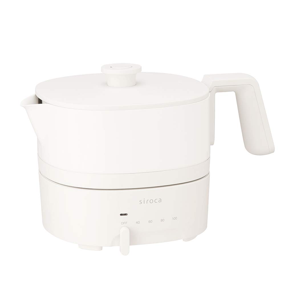 

Shiroka Oryori Kettle Choinabe Adjustment Ivory [Washable/Temperature Function/Capacity 1L/Electric Kettle] SK-M152