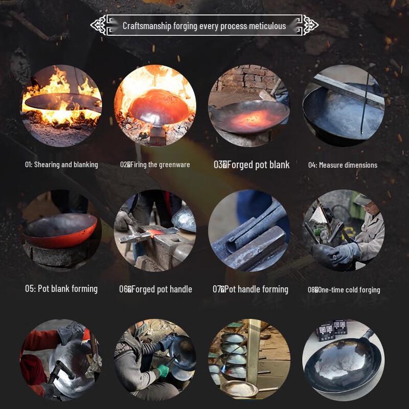 Zhangqiu Handmade Master Fish Scale Iron Wok