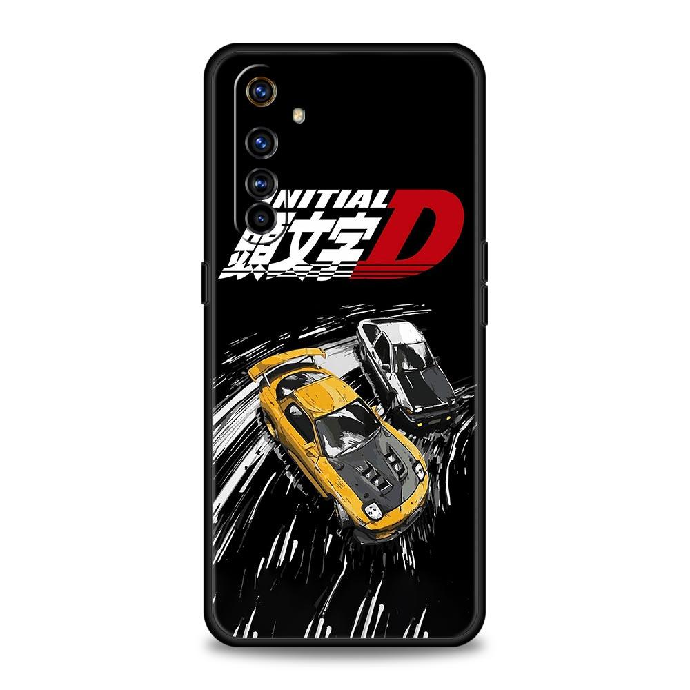 Initial D Car Case For Realme C67 C63 C55 C53 C35 C25 C21 GT 2 3 5 6 10 11 12 13 Pro Plus 5G Soft TPU Phone Cover Fundas Capas