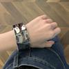 Round Pleated Open Bracelet Light Luxury High Sense Simple Fashion Versatile Exquisite Niche Design Jewelry Women