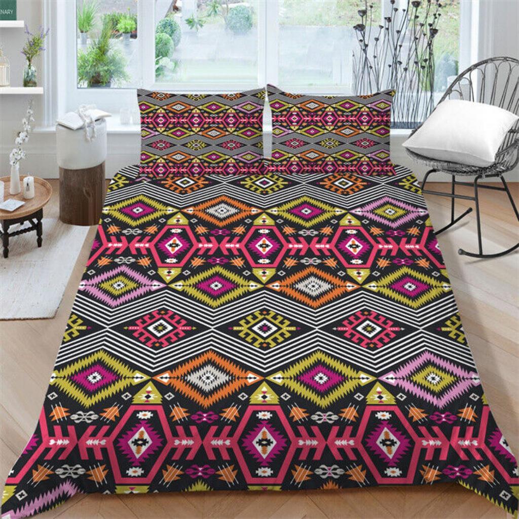 Vector Ethnic Style Bedding Sets Soft Duvet Cover Set Highend Bedroom Decor Gift