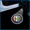 2Pcs Car Door Emblem Light LED Welcome Lamp Wireless Laser Projector For Alfa Romeo 147 159 156 Giulietta Giulia Mito Spider Alpha Nheadrest