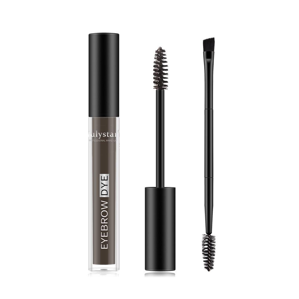Beauty anti-sweat and long-lasting double-head eyebrow dye cream non-smudging natural three-dimensional wild dyeing styling eyebrow cream
