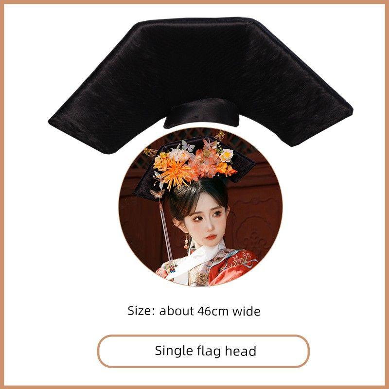 

Костюм принцессы Гэгэ с головным убором династии, придворная императорская наложница, леди, парик, королева, вдовствующая императрица, аксессуары для выступления, фотосессии, украшения для волос RX142 flag head single