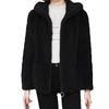 Women's Plush Velvet Hooded Cardigan: Stylish, Loose-Fit Sweater for Autumn/Winter