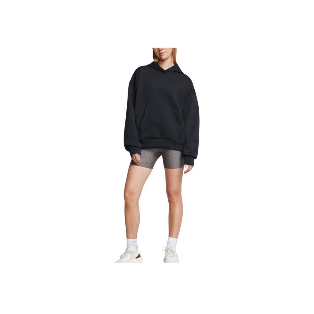 Under Armour Nezastavitelná fleecová mikina s kapucí odvádějící vlhkost jednobarevná dámská mikina černá 1387884-001