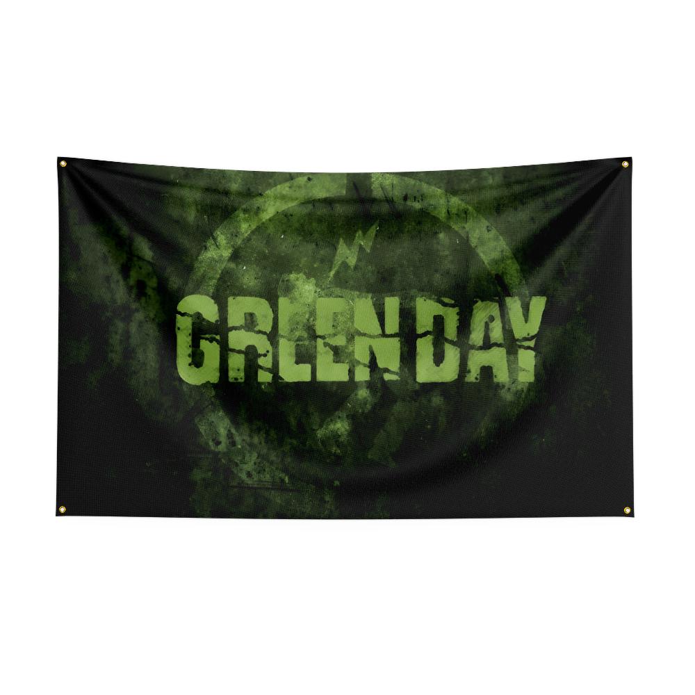Ggreen Day Flag Rock Music Band Banner Hd Printing Tapestry Exhibition Music Band Fans Garage Decor