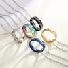 Lord of the one Rings thick chain advanced pearl chain movie with the same necklace ring hip-hop 3D carving inside and outside.