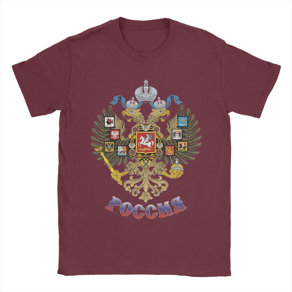 Russian Coat of Arms T Shirt Summer Russia Emblem Harajuku TShirts Man 100 Cotton O Neck Clothes Short Sleeve Vintage Tshirt