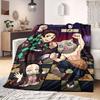 Demon Slayer Professional Print Flannel Blanket, Cartoon Graphic for Living Room, Warm Bedding, Versatile Travel Use_LIAN