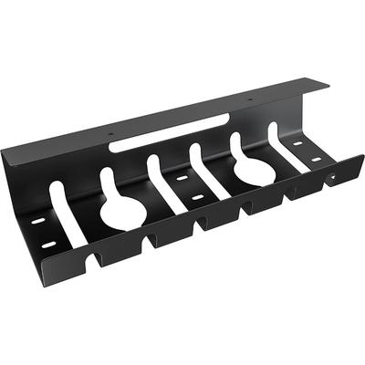 Stabile Stahl-Kabelmanagement-Wanne unter dem Schreibtisch Schwarz für Schreibtisch-Kabelorganisation und Belüftung 40x10 5x8cm