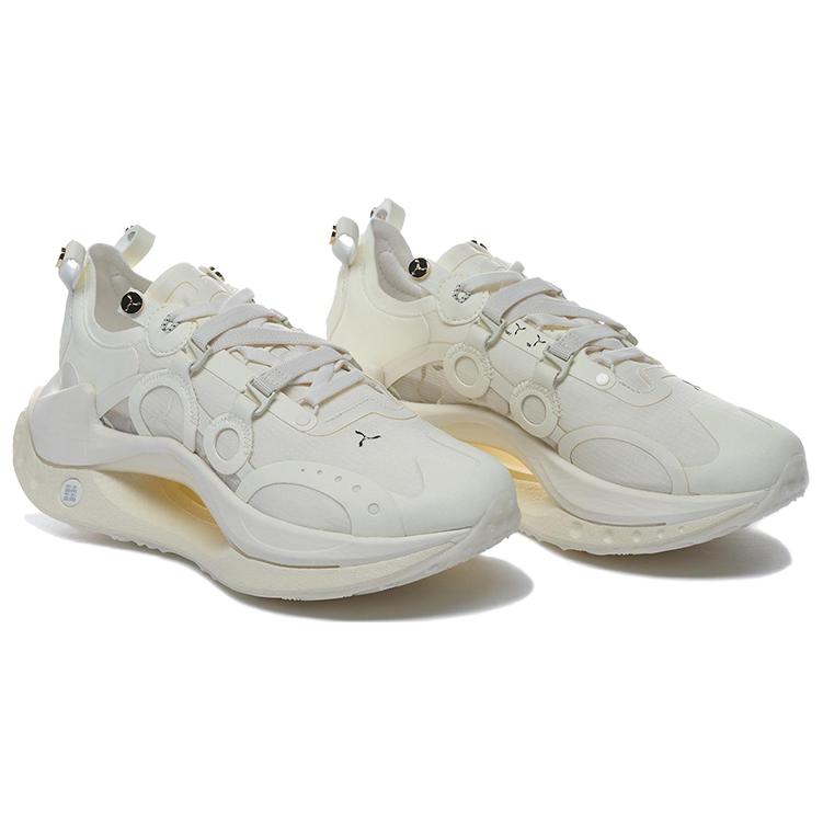 Li Ning Fabric Fashion Versatile Shock Absorbing Non-Slip Wear-Resistant Lightweight Rebound Low-Top Sports Casual Shoes Men Sneakers ALFS203-2