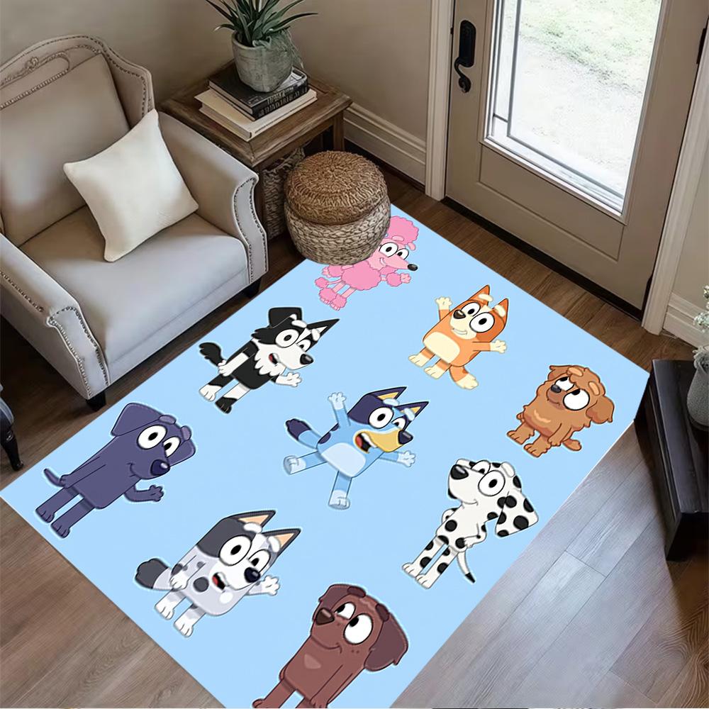 Diverse Dog Characters Floor Rug Office Rug Perfect for Decorate room Dormitory Living Rooms Foyer Anti-slip Rug Decorate Offices