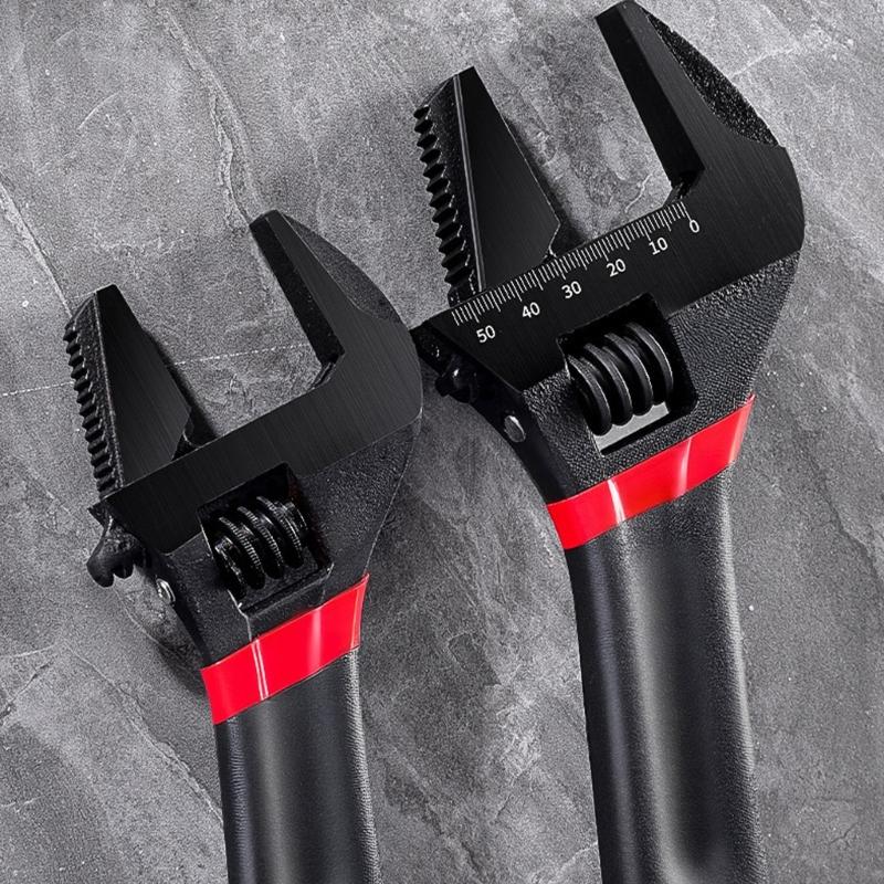 Sturdy Alloy Steel Plumbing Wrench With Large Opening Short Handle Spanner For Efficient Bathroom Installation Tasks