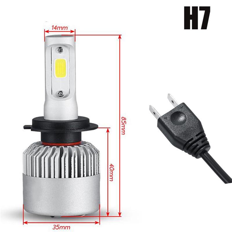 1Pc H4 H7 H11 COB Car LED Headlight Bulbs Hi-Lo Beam 36W 16000LM 6000K Auto Headlamp Led Car Light 12V Car Styling Bright