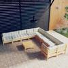 Day and Night - Day and Night Garden Furniture 11 Pieces and Cushions Cream Pine Wood