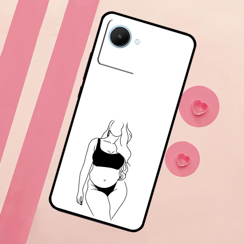 Woman Body Line Art For Realme C71 C55 C53 C67 C75 C61 C33 C63 C51 C65 10 11 12 13 14 15 Pro Plus GT7 Pro Case