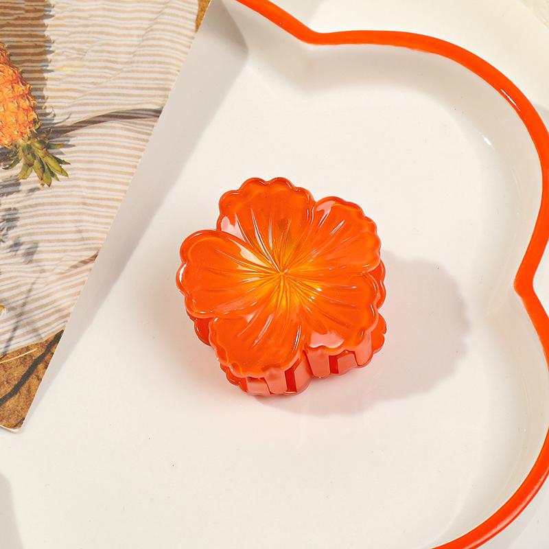 Gradient Flower Hair Claw Clip Sweet Cute Shark Clip Hair Accessories Floral Hair Claws Colorful Hairpins Accessories