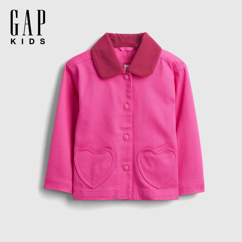 Gap Toddler Girl s Barn Style Heart Pocket Lapel Jacket 100/52