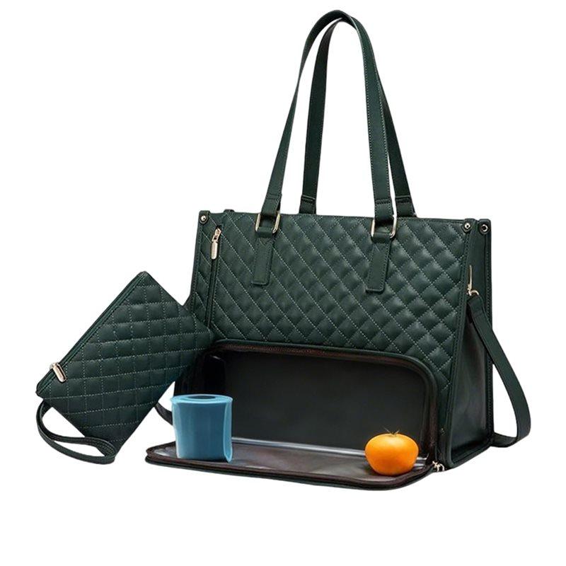 Tote Bag2025 Upgraded 3 In 1 For-For Lunch Tote Bag Featuring Insulated For Luncheon Compartment 156 Inch Laptop Capacity зелёный 8850₽