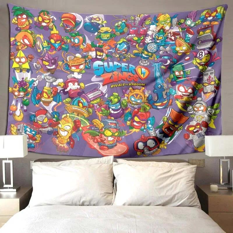 Cute Cartoon Super Zings Blankets Picnic Blanket Warm Flannel Blankets Soft and Comfortable Blanket Bed Linings Birthday Gift