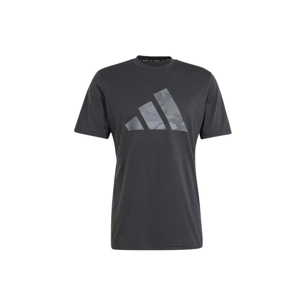 adidas Train Essentials Seasonal Brand Love Camo Tee Black/Olive Strata Men Streetwear IM7451