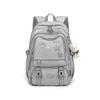 (Light Grey) Middle School Student Schoolbag Girl Large Capacity Student Backpack Schoolbag Tw