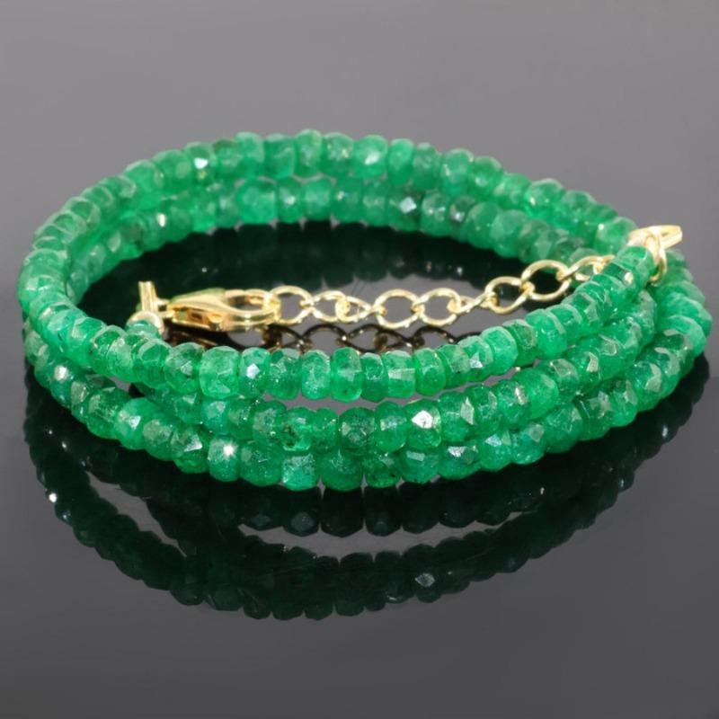 Collana regolabile con perline rotonde in pietra verde alla moda per donna