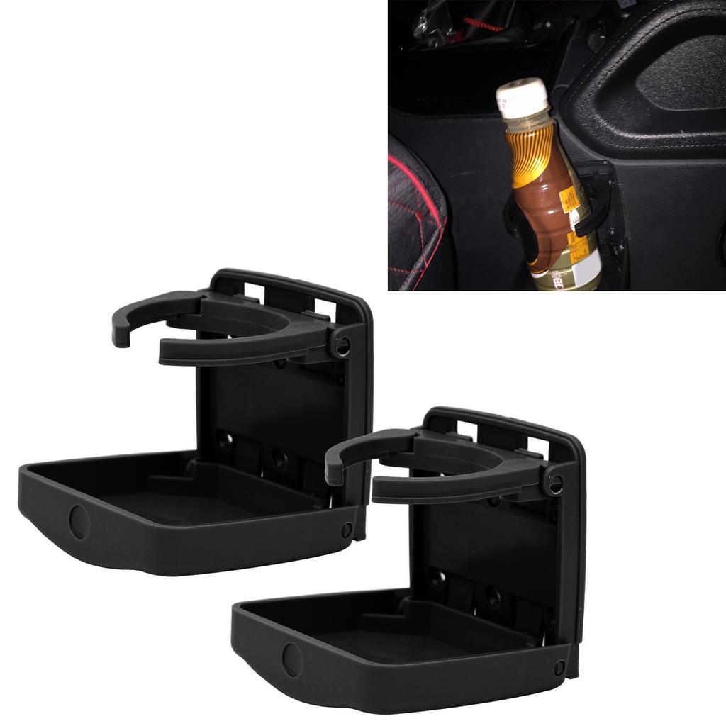 2pcs Foldable Car Cup Holder Vehicle Door Drink Holder with Screws for Marine Suv Van Boat