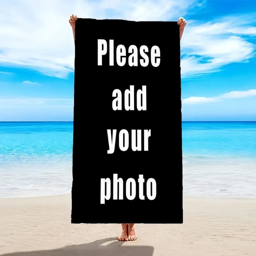Custom Photo 3D Bath Beach Towel Funny Picture Customization Microfiber Outdoor Swimming Gifts Logo Bulk Orders Wholesale