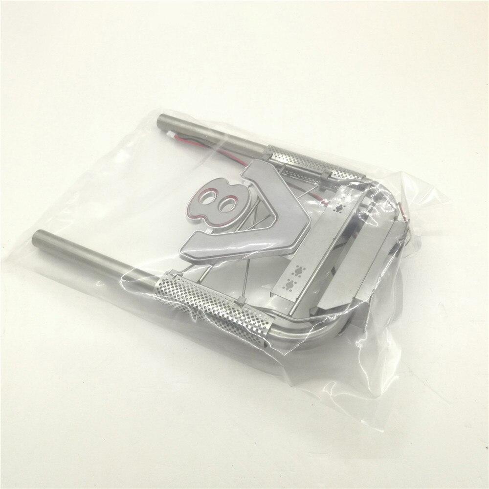 Metall V8 Auspuff mit Licht Für 1:14 Rc Tamiya Scania Lkw R470 620 730 56323