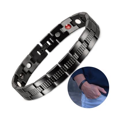 Ikuinen Siyah Titanyum Bileklik Homme 21.5cm Anti-alerji Terapisi Manyetik Bileklik Faydaları Enerji Sağlığı El Zinciri Bileklik Erkek