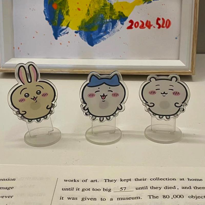 Chiikawa Cute Little Eight Rotatable Stand-up Cartoon Acrylic Desktop Cute Ornaments Decoration Can Run Jiyi Usachi Gift
