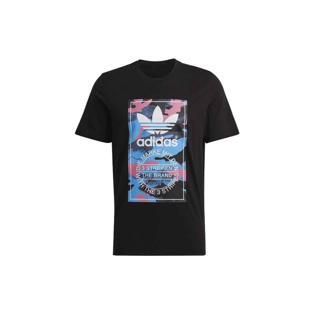 Adidas Graphic Camo Tee Black Men Streetwear HK5157