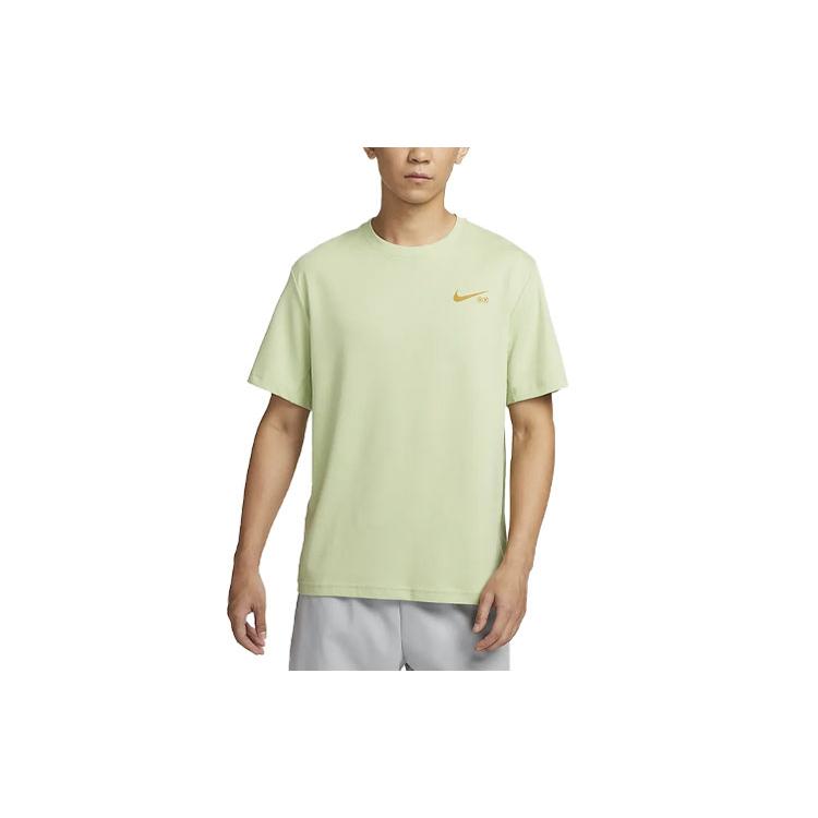 Nike T Shirts Men's Green Crew Neck Moderate Straight Fit FV3972-343