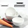 Baijie 4.5-inch White Ceramic Rice Bowl Set