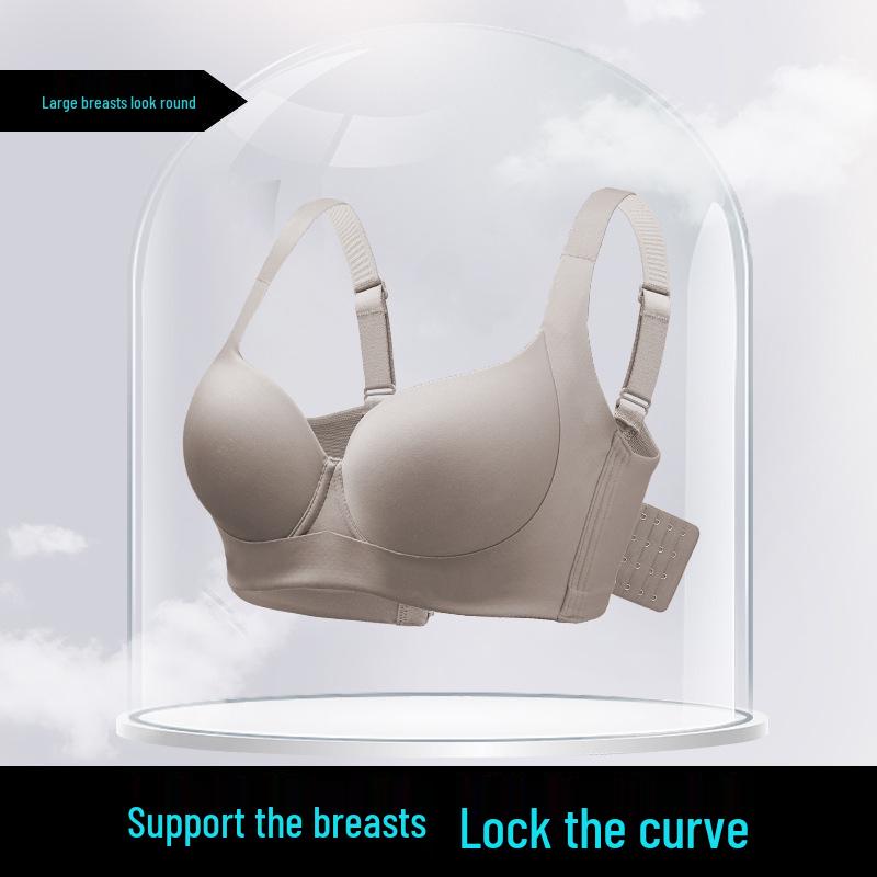 

Plus Size Seamless Push-Up Bra: Anti-Sagging, Side Support, Slim Look, Sexy Thin Gathered. 40/90 (BC Cup)