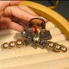 Elegante Schwarze Strass-Haarklammer - Großes High-End-Accessoire